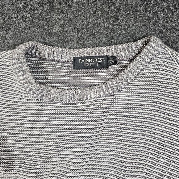 Mens XXL Gray Sweater Knit Pullover Crewneck - Picture 4 of 9